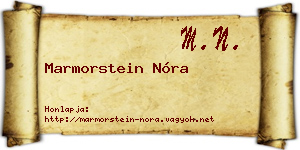 Marmorstein Nóra névjegykártya